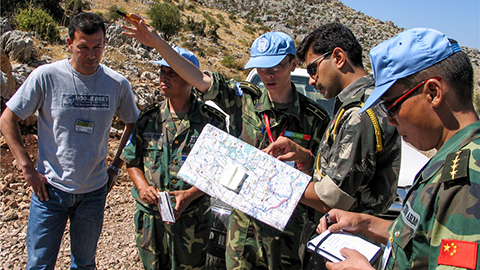 中國(guó)軍事觀察員在黎以邊境開(kāi)展聯(lián)合巡邏